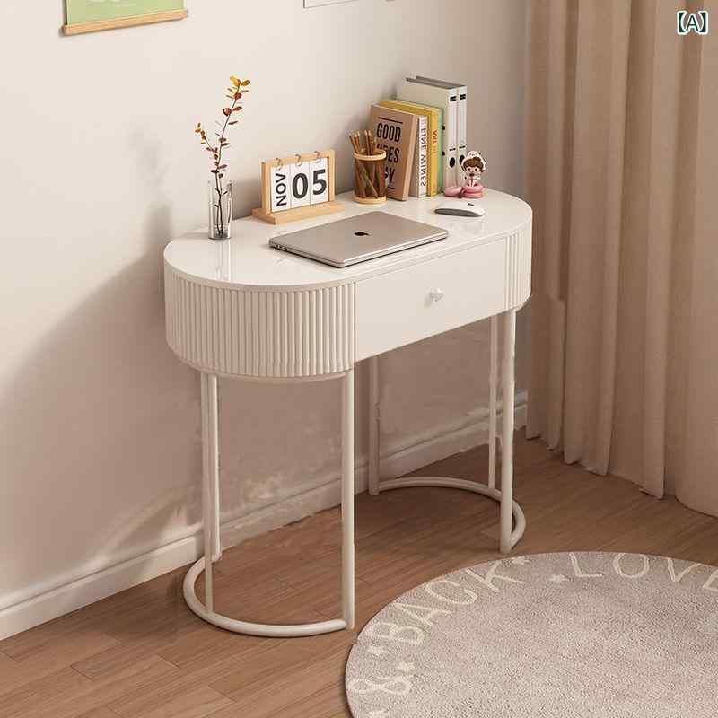 ドレッサー 化粧台 北欧風 鏡なし 無垢材 人造板 大理石 模様 メイク台 コンパクト 椅子なし チェアなし