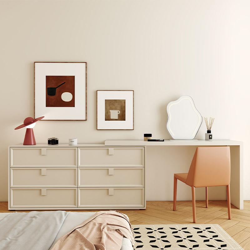 ドレッサー 化粧台 椅子 セット ベッドサイド収納 キャビネット一体型 伸縮式 ドレッサーテーブル 勉強..