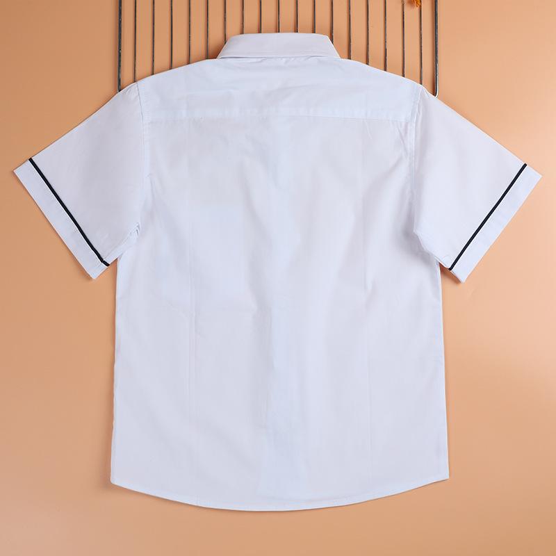 子供服 シャツ 半袖 男の子 白シャツ スクールシャツ 薄手 コットン 小学生 中学生 制服 トップス カッ..