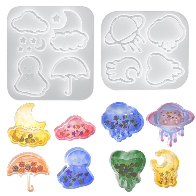 ケーキ型 ハート型 雲 月 流砂 ペンダント DIY シリコンモールド レジン クラフト アフリカ ヨーロッパ 南米 東南アジア 北米 東北アジア 中東(3)