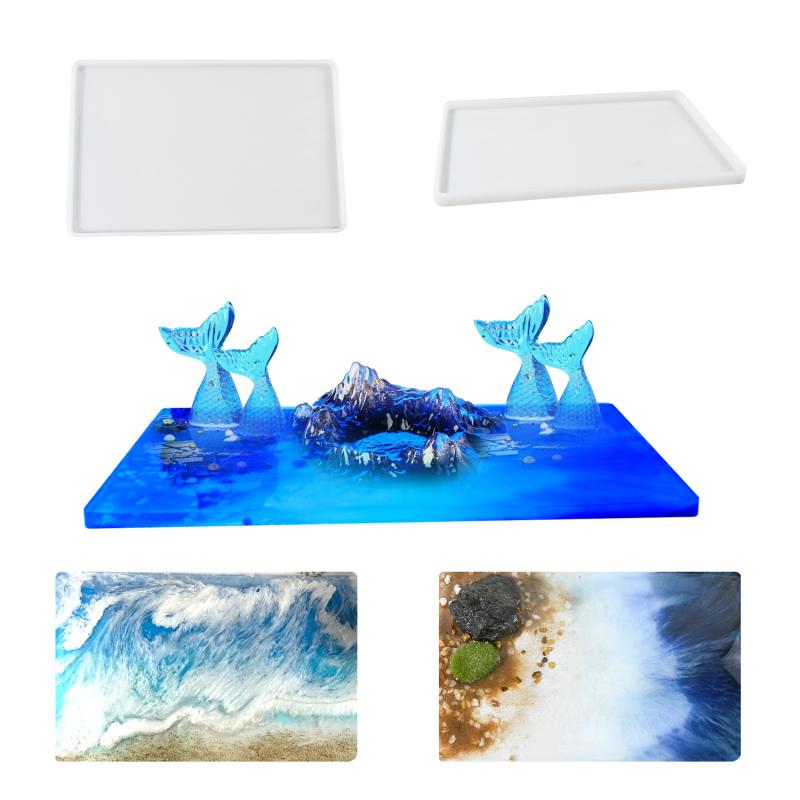 製菓用型 長方形 シリコンモールド 樹脂製 アートボード ディスプレイ台 厚手 かわいい デコレーション