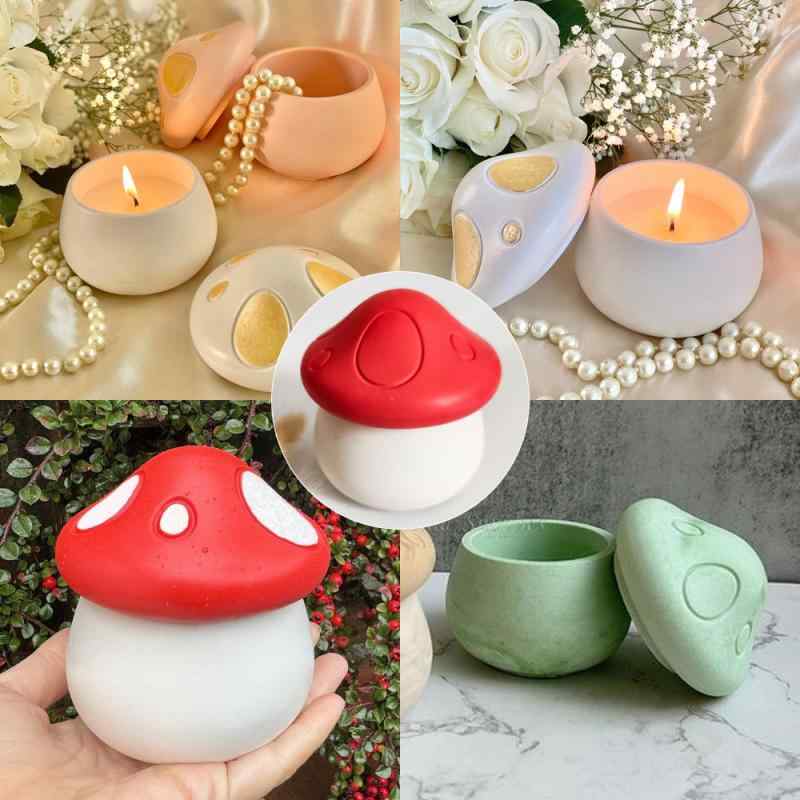DIY 型 シリコンモールド キノコ 小物入れ 容器 レジン 飾り 置物