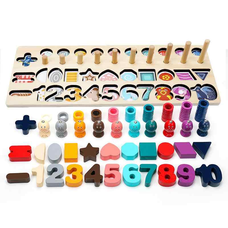 パズル 積み木 数字 幼児 子供 知育玩具 1歳 2歳 男の子 女の子 モンテッソーリ教具 木製 型はめ パズル ブロック