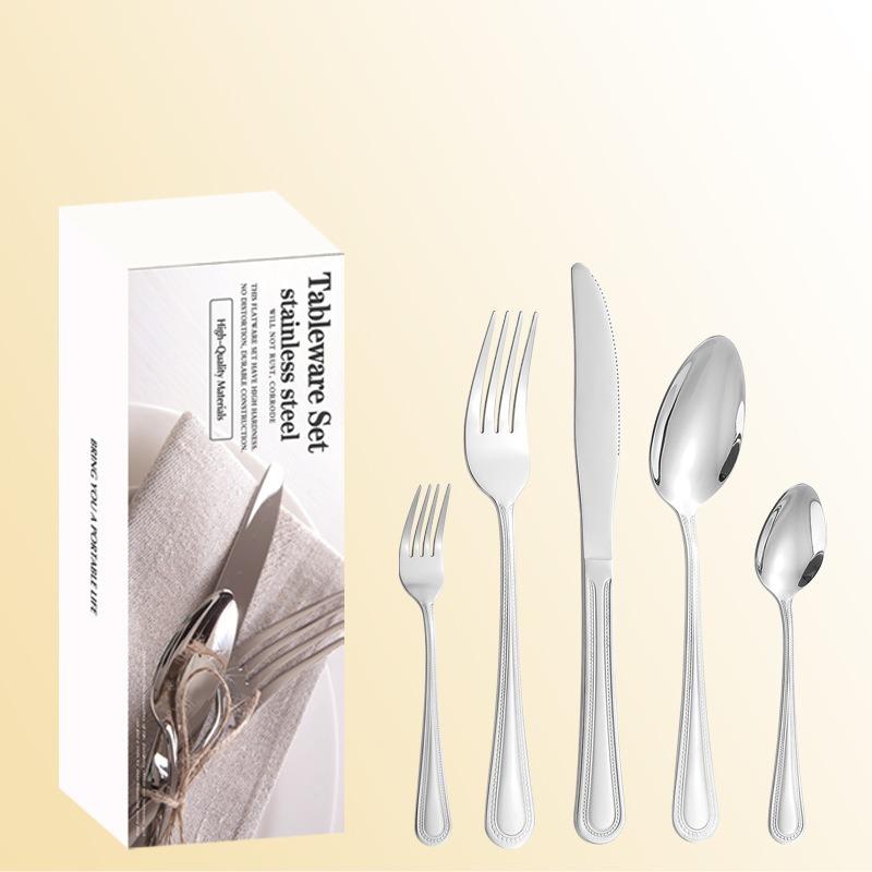 カトラリー 不锈钢製 ナイフ フォーク スプーン セット 40本セット 鏡面仕上げ ディナーセット ギフト..