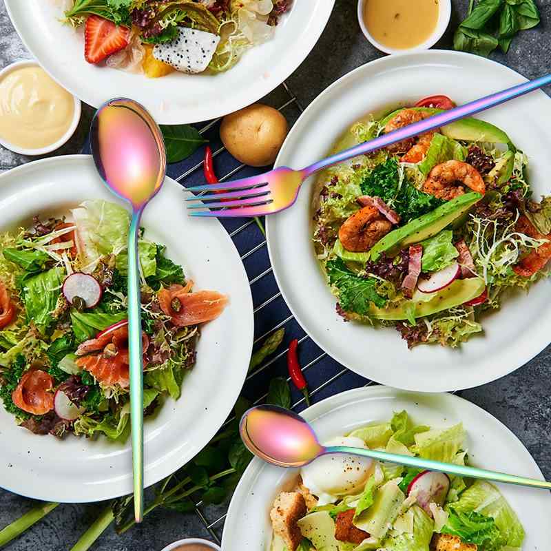 カトラリーセット ステンレス製 ホームパーティー 業務用品 高級感 鏡面仕上げ ナイフ フォーク スプー..