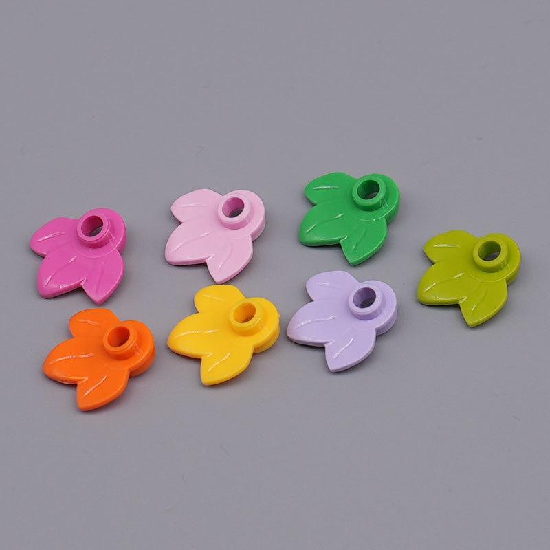 積み木 レディース 小颗粒 組み立て式 バラ 葉っぱ 南瓜 葉 パステル カラー 100g 約420個 ローズ ピンク