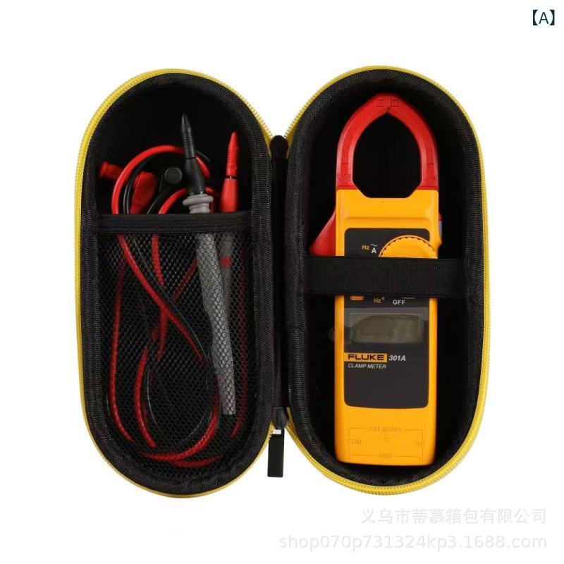 工具収納ケース 携帯用クランプメーター 保護ケース オックスフォード布 EVA 熱圧着 ブラック 21 10 5.5cm