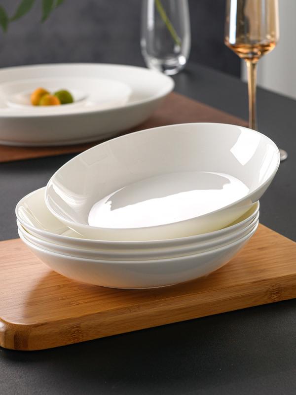 食器 純白 骨瓷 食器セット 皿 プレート 飯碗 セット 中華風 円形 涼菜皿 醤油皿