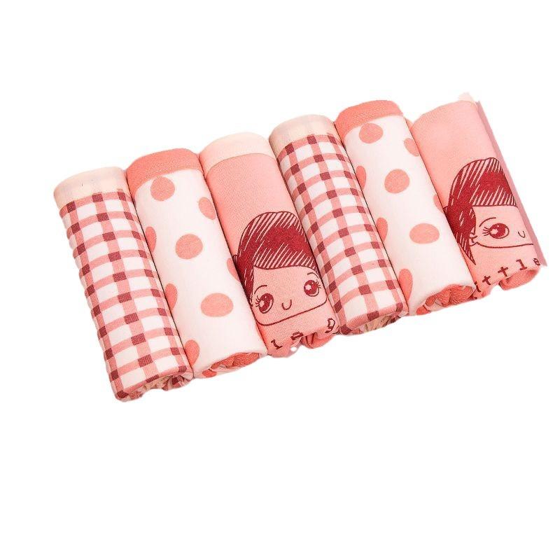 子供用 下着 女の子 ショーツ 綿100% 女児 キッズ ベビー 大童 平角 四角 パンツ 6枚組 A類