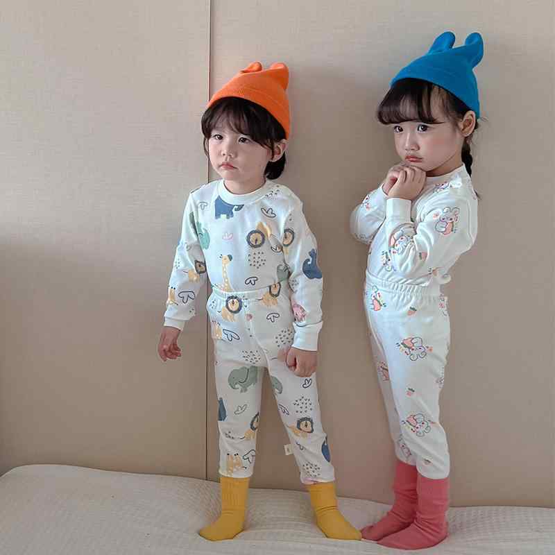 子供用パジャマ 上下セット 綿100％ 長袖 薄手 ベビー・キッズ ボーイズ ガールズ 部屋着 ルームウェア..