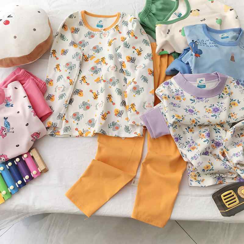 子供用インナー 上下セット 長袖 長ズボン 中大童 女の子 かわいい ポリエステル 保温 春秋冬