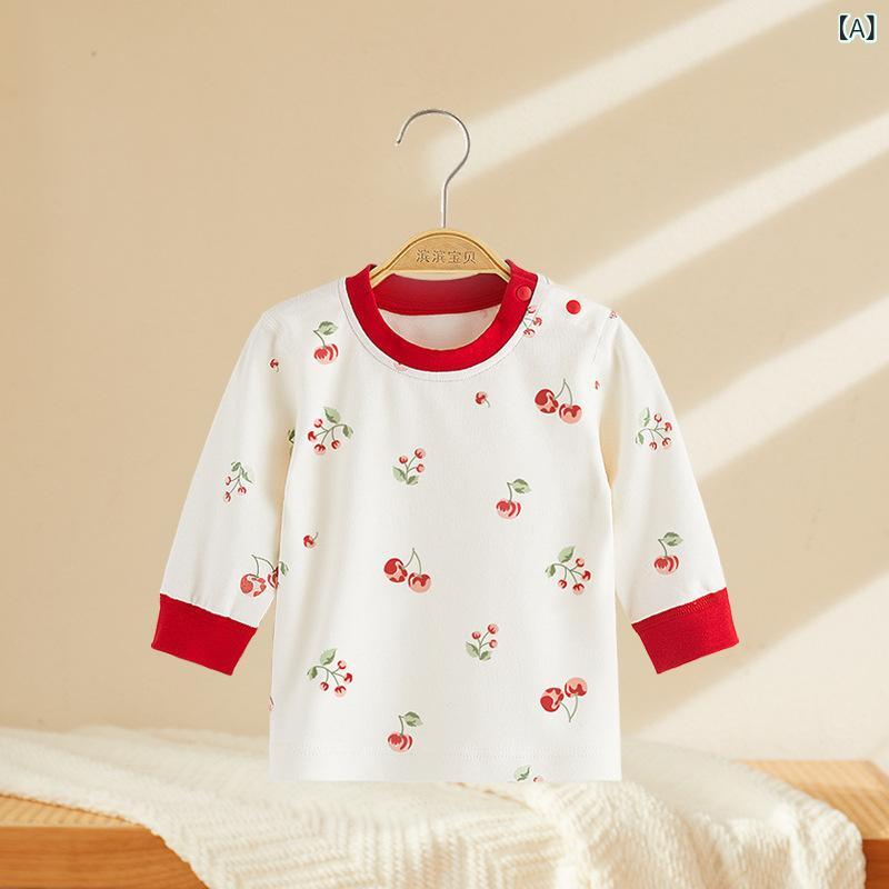 ベビー服 赤ちゃん 長袖Tシャツ 春秋 新生児 肌着 女の子 男の子 綿100% かわいい 柔らかい 快適 普段使い