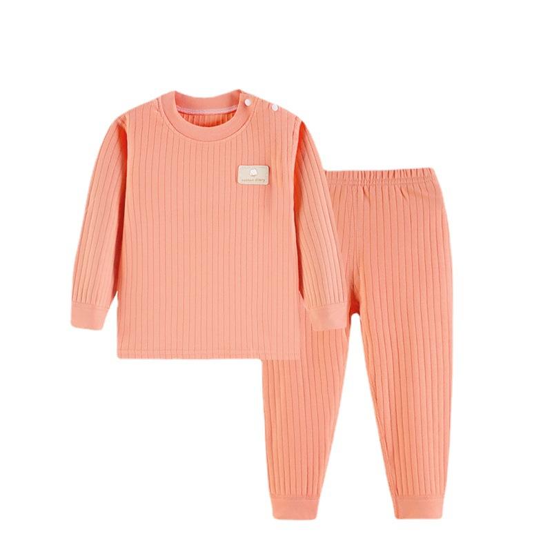 子供服 秋冬用インナー 上下セット 中童 無地 綿100％ 保温 あったか 男女兼用 ベビー キッズ パジャマ..