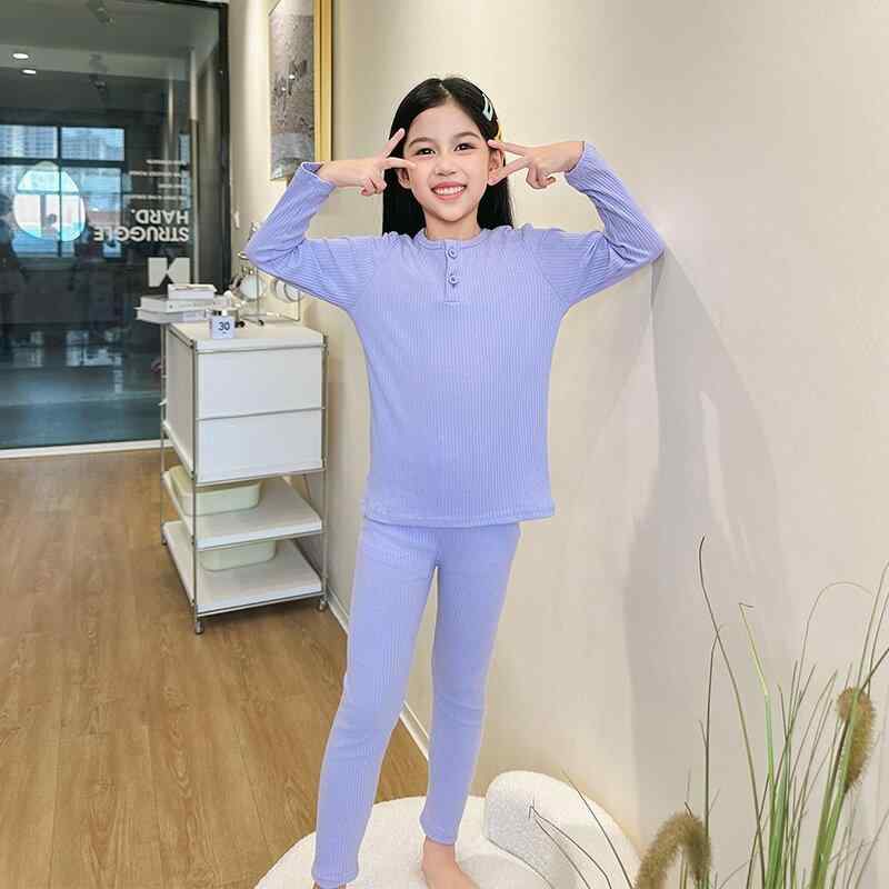 子供服 女の子 長袖インナー 上下セット 綿100％ 高 Coller インナーシャツ スパッツ 秋 冬 春 秋冬 肌着 セットアップ 部屋着 ルームウェア 吸湿性 伸縮性