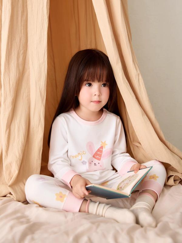 子供服 インナーウェア 上下セット ベビー 男女兼用 高腰 腹巻付き 綿100% 春秋 かわいい 動物柄 80cm 90cm 100cm 110cm 120cm