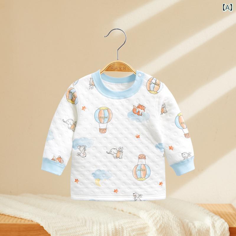 ベビー服 あったかトップス 女の赤ちゃん 純綿 肌着 秋冬 子供服 男の子 ベビーインナー かわいい 66cm 73cm 80cm 90cm 100cm 110cm 120cm