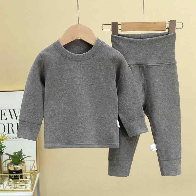 ベビー 赤ちゃん 高腰 腹巻き付き パジャマ 徳绒 あったかインナー 上下セット 無縫製 子供 ハイネック 保温 秋冬 深灰色 カーキ色 黄色 青色 59cm 66cm 73cm 80cm 90cm 100cm 110cm