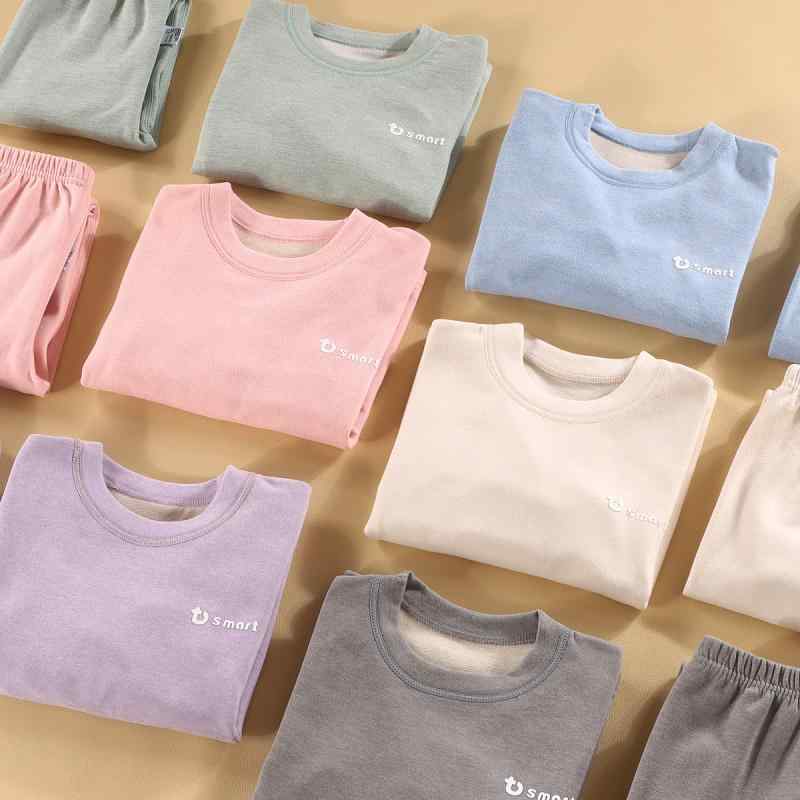 子供用 パジャマ 秋冬 上下セット 厚手 フリース 絹混紡 あったか 保温 インナー 部屋着 ルームウェア 寝巻き かわいい おしゃれ 8歳以上 中大童 140cm以上