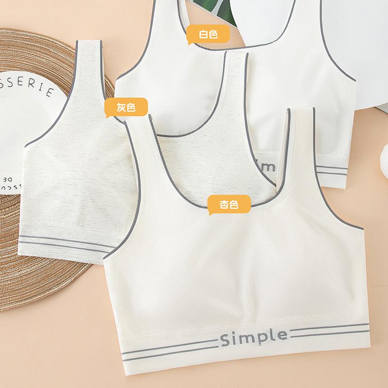 ・対象年齢: 15歳以上・素材: モダール・スタイル: ベスト・主な素材: モダール70～80%・裏地: 粘性繊維・カップ: フルカップ・カップタイプ: 薄型・カップ素材: スポンジ・ワイヤー: 無し・ホック: 無し・ストラップ: 固定・機能: 通気性、快適・カラー: ホワイト、グレー、杏色・サイズ: フリー・スタイル: かわいい、漫画