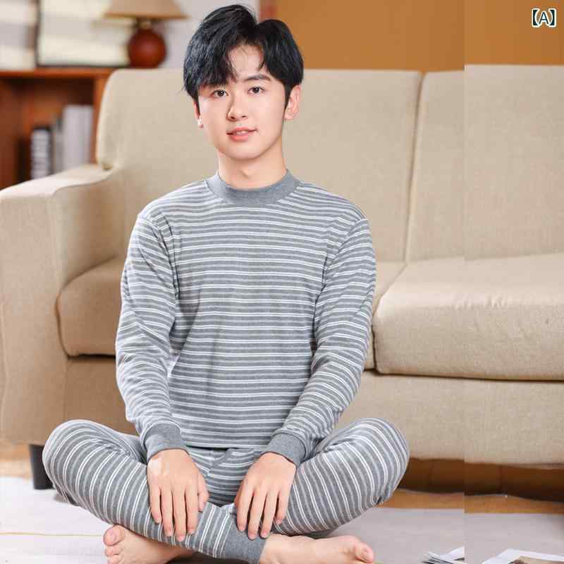 子供用インナー 上下セット 全綿 綿100% コットン あったかインナー 長袖Tシャツ 長ズボン 高学年 男の子 中学生 高校生 秋冬 防寒 部屋着 ルームウェア