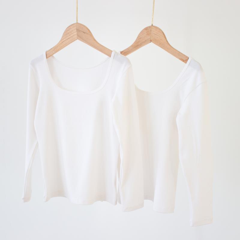 ・スタイル: 百搭・適合シーズン: 冬季, 秋季・袖丈: 長袖・柄: 纯色・主な生地成分: 綿95%・カラー: 白色（双U）, 白色（高背）・適合身長: 100cm, 110cm, 120cm, 130cm, 140cm, 150cm, 160cm