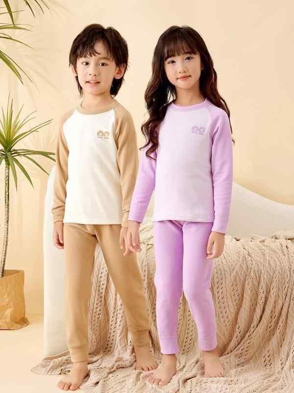 子供用パジャマ 上下セット 秋冬 羊毛 桑蚕糸 あったか インナーウェア キッズ 男の子 女の子 140cm 150cm 160cm 170cm 180cm