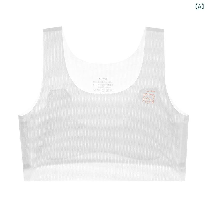 子供用ブラジャー 小学生 女の子 ノンワイヤー 薄手 吸汗 速乾 通気性 快適 インナー 肌着 スポブラ スポーツブラ Y型