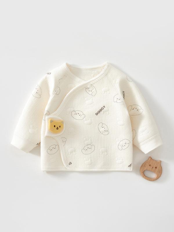 ベビー服 新生児 秋冬 纯棉 保温 半背 A类 乳児 赤ちゃん 部屋着