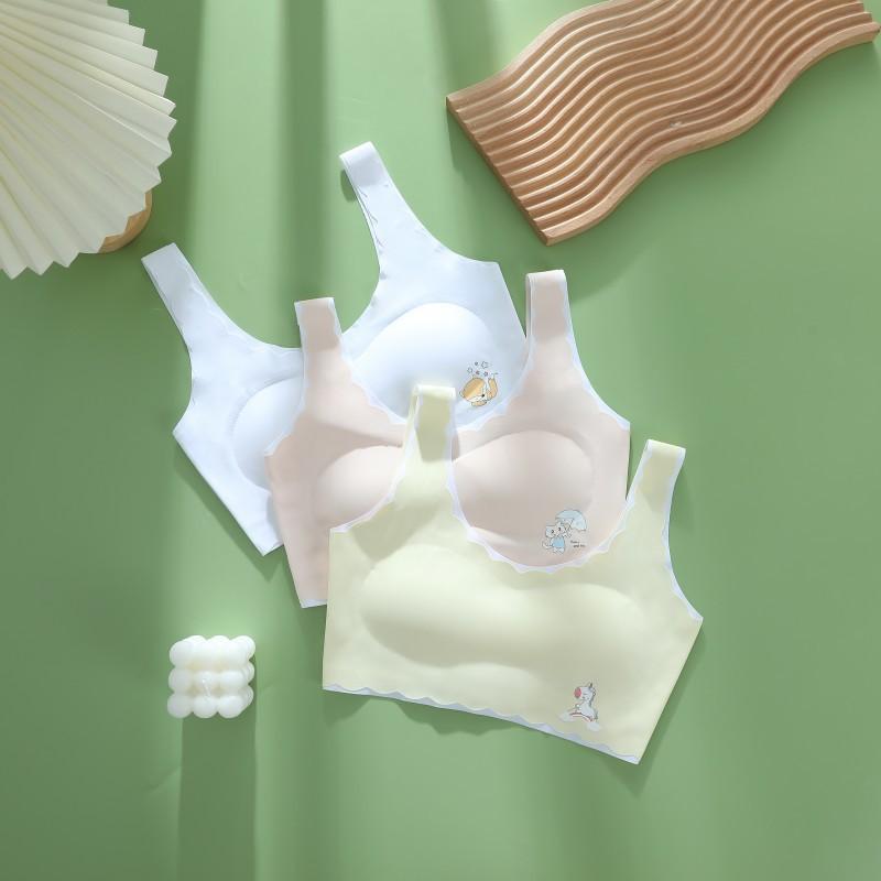 子供用ブラジャー 女の子 小学生 ノンワイヤー スポブラ 接触冷感 超薄型 通気性 インナー