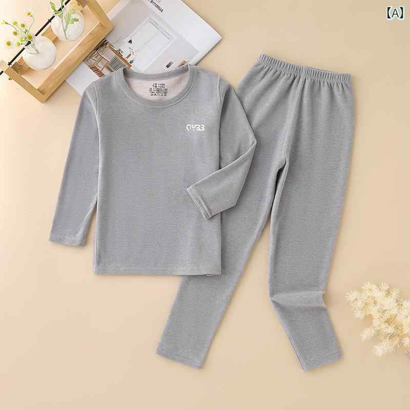 Tanzanの子供用 インナー 上下セット 秋冬 男の子 女の子 羊毛 蚕糸 パジャマ ルームウェア 青少年 保温性 100cm 110cm 120cm 130cm 140cm 150cm 160cm 165cm 170cm 175cm 180cm｜アングル2