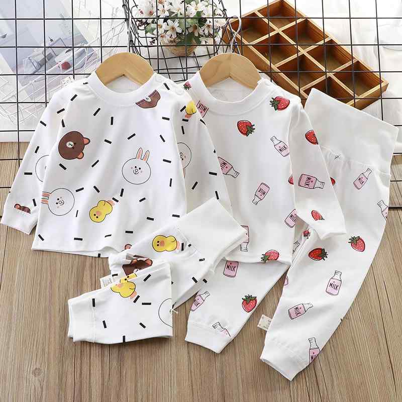 ベビー肌着 上下セット 長袖 高腰 腹巻付き 綿100% あったかインナー 部屋着 寝巻き 男の子 女の子 か..