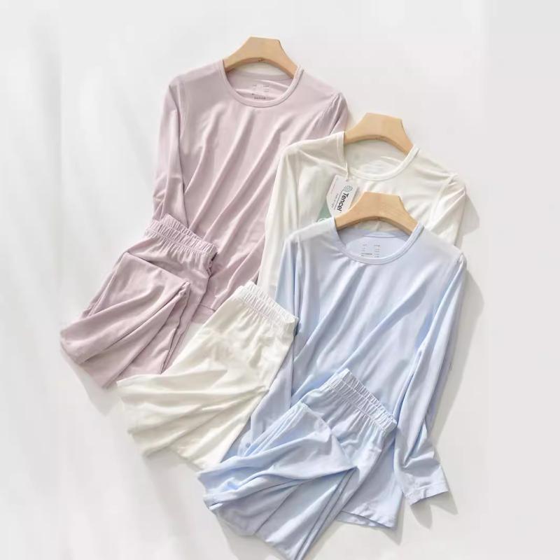 子供用肌着 キッズ 秋冬 インナー 上下セット 男の子 女の子 モダール 無地 100 110 120 130 140 150 160 170