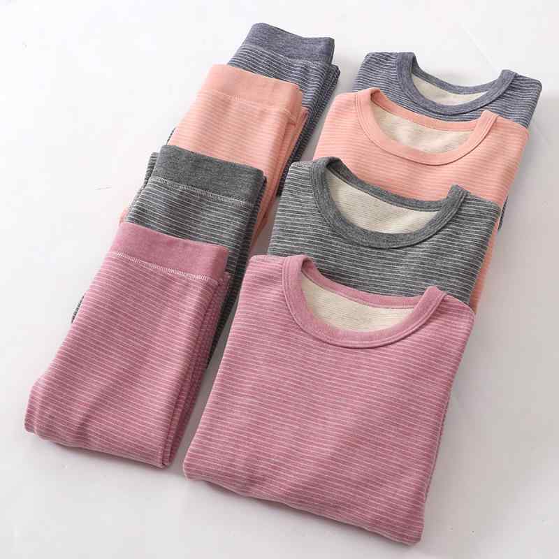 子供用 あったかインナー 上下セット 親子 ペアルック 厚手 秋冬 中大キッズ 防寒 ニット パジャマ 部屋着 ルームウェア