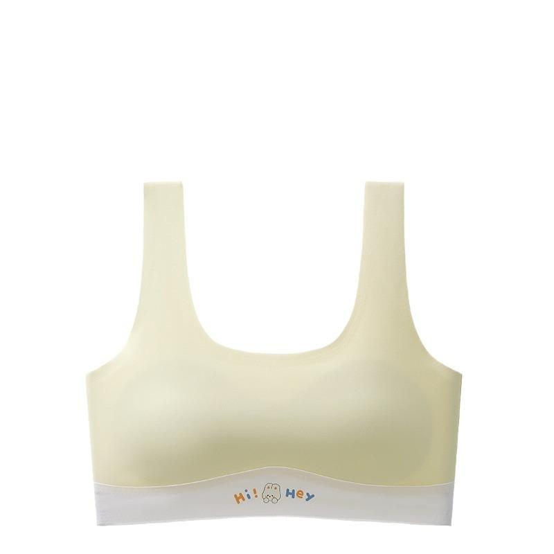 子供用ブラジャー 女の子用ハーフトップ スクールインナー スポーツブラ ノンワイヤー 超薄型 吸湿速乾 接触冷感 伸縮性