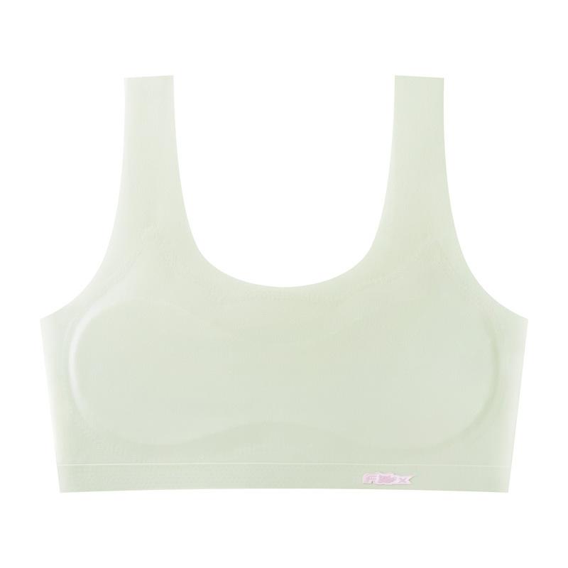 ブラジャー ジュニア 女の子 スクールインナー スポーツブラ 一段階 薄型パッド 全罩杯 ノンワイヤー ..