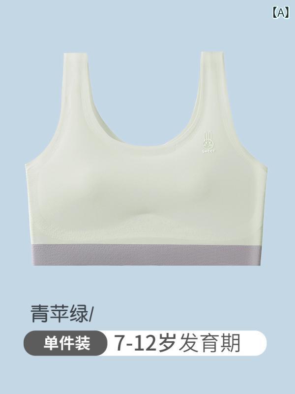 子供 下着 ジュニア ブラジャー 小学生 女の子 スクールインナー ハーフトップ スポーツブラ 接触冷感 ..