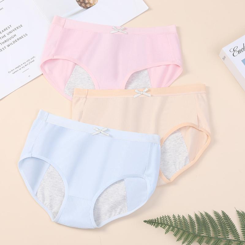 子供用ショーツ 生理用 初中学生 女の子 レディース 生理 大童 サニタリーショーツ 綿 漏れ防止 ブルー..