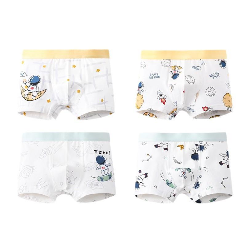 子供用下着 男児用パンツ キッズ 男の子 ボクサーパンツ 4枚セット 綿100% A類 抗菌防臭 90 100 110 120 130 140 150 160