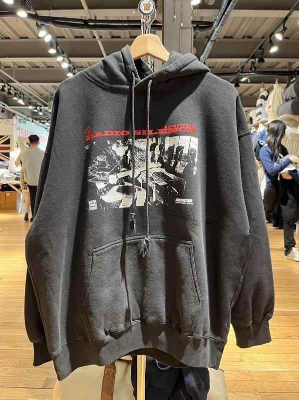 パーカー レディース ラジオ ロック ギタリスト スウェットシャツ bm風 カジュアル プリント ブラック ゆったり フード付き トップス 秋冬