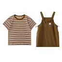 子供用セットアップ キャミワンピース 2点セット 女の子 夏物 韓国風 130 140 150 160 パープル ベージュ リゾート 普段使い