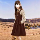 ワンピース 女の子 春秋 背あて チュニック シャツ 2点セット 子供服 Cクラス コットン 公主 かわいい 普段使い