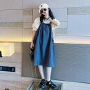 ワンピース キッズ 女の子 子供服 夏服 背付き キャミソールワンピース 半袖 2点セット かわいい おしゃれ ガールズ カジュアル 普段着 お出かけ 120 ...