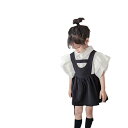 子供用セットアップ 半袖シャツ キャミソールワンピース 2点セット 女の子 夏物 薄手 コットン混紡 90 100 110 120 130 140 150cm ...