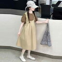 ワンピース キッズ 女の子 夏服 コットン ノースリーブワンピース セットアップ 子供服 カジュアル 膝丈 ミディアム丈 かわいい ガールズ サマードレス リゾ...