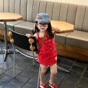 ワンピース ガールズ 女の子 キッズ 子供用 夏物 キャミソールワンピース サロペットスカート セットアップ コットン 赤色系 8歳以上 140cm以上 かわい...