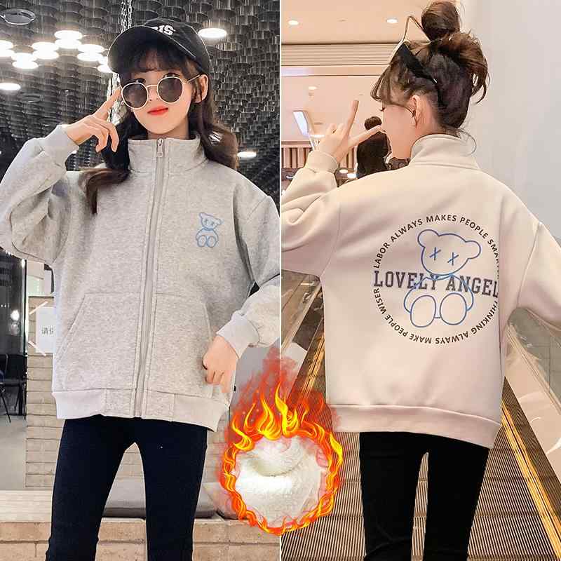 キッズ ジャケット 秋冬 子供服 裏起毛 カーディガン スウェット 野球服 ニット アウター 女の子 8歳以..