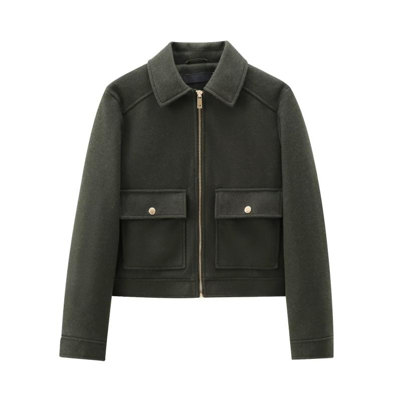 ジャケット レディース テーラード ポリエステル アウター トップス 長袖 欧米風 ストリート 白色 杏色 軍緑色 黒色 赤色