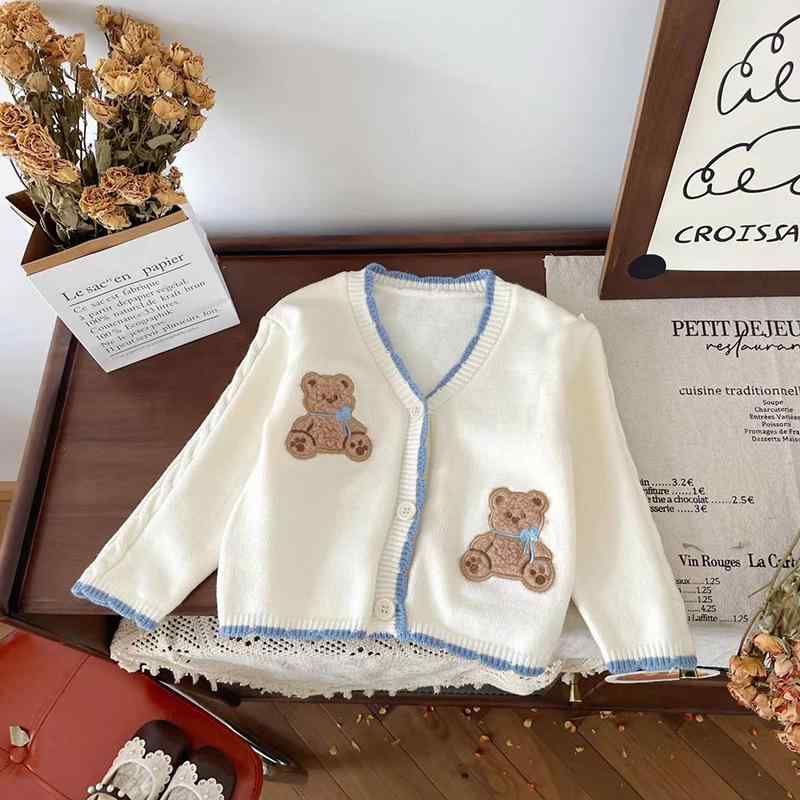 子供服 ニット カーディガン ベスト 2点セット 女の子 ベビー服 秋冬 ポリエステル 80cm 90cm 100cm 110cm 120cm 130cm かわいい 普段着