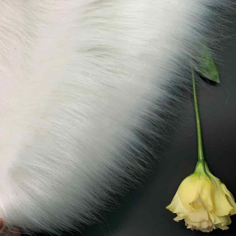 生地 白 長毛 パイル 毛布 絨布 白狐 フェイクファー ラグマット 敷物 ぬいぐるみ 裏地 布 幅160cm ア..