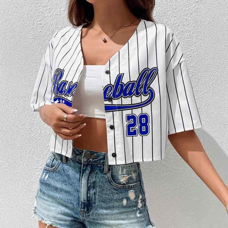 野球ユニフォーム レディース ストリート アメカジ スタジャン 3Dプリント ポリエステル スポーティ 春秋 S M L XL 2XL